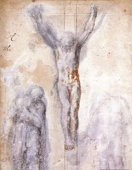 Michelangelo Buonarroti Christ Crucified between the Virgin and Nicodemus Germany oil painting art